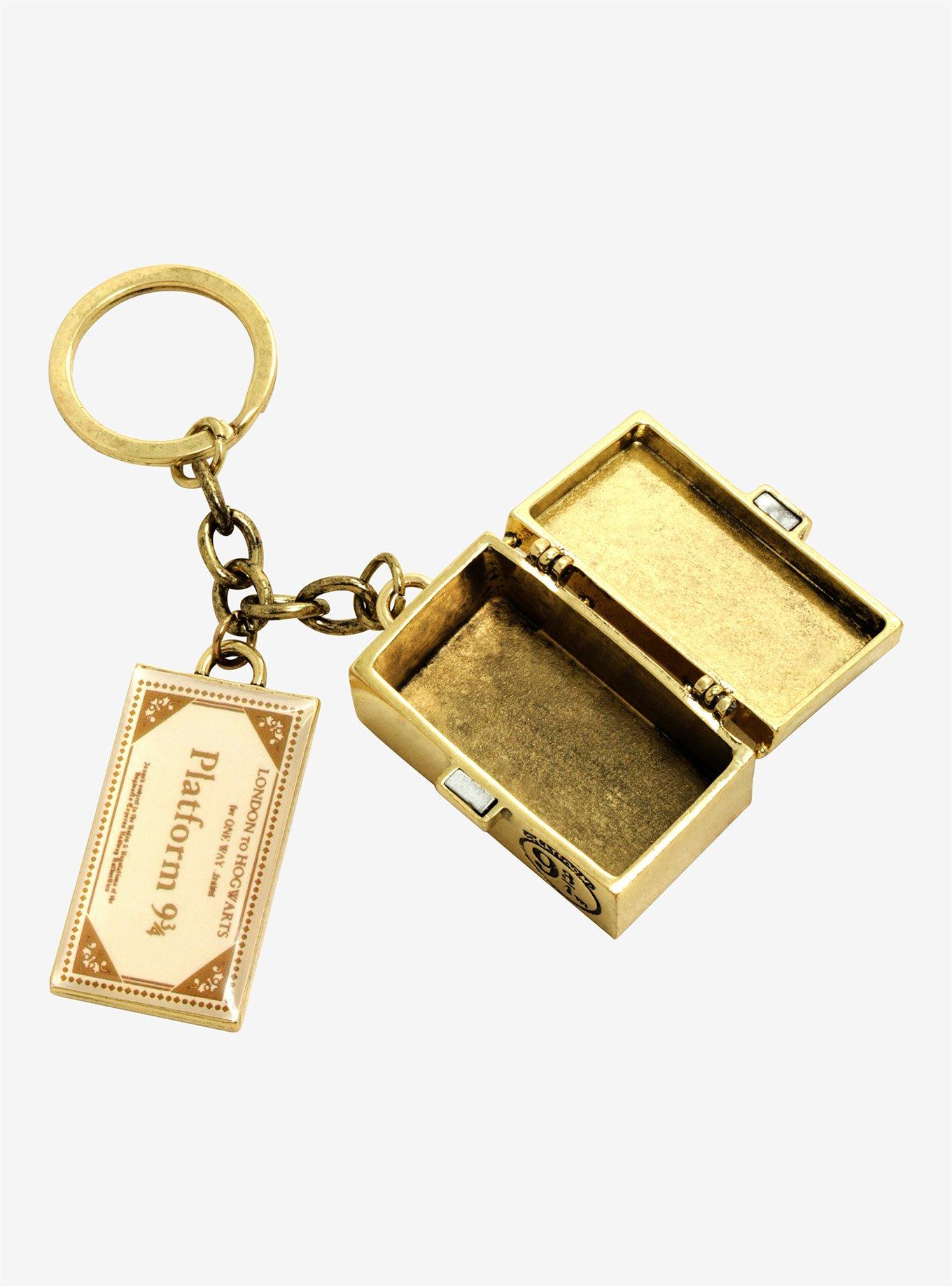 Harry Potter Hogwarts Chest & Ticket Enamel Key Chain - BoxLunch Exclusive, , alternate