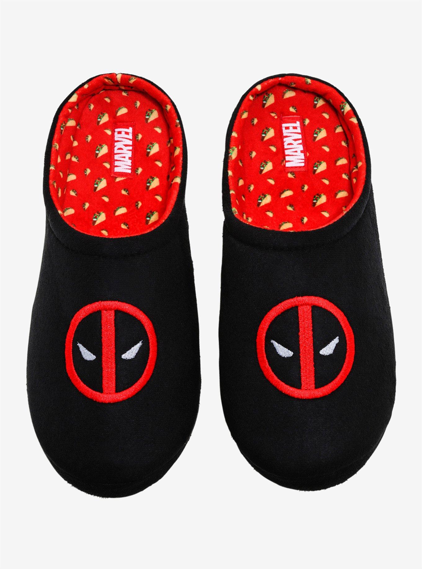 Marvel Deadpool Taco Slippers, BLACK, alternate