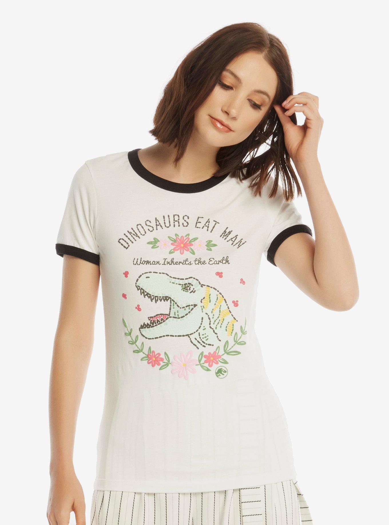 Jurassic Park Inherit The Earth Womens Ringer Tee - BoxLunch Exclusive, , alternate