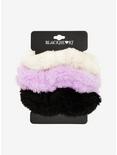 Blackheart Fuzzy Pastel Goth Scrunchie Set, , alternate