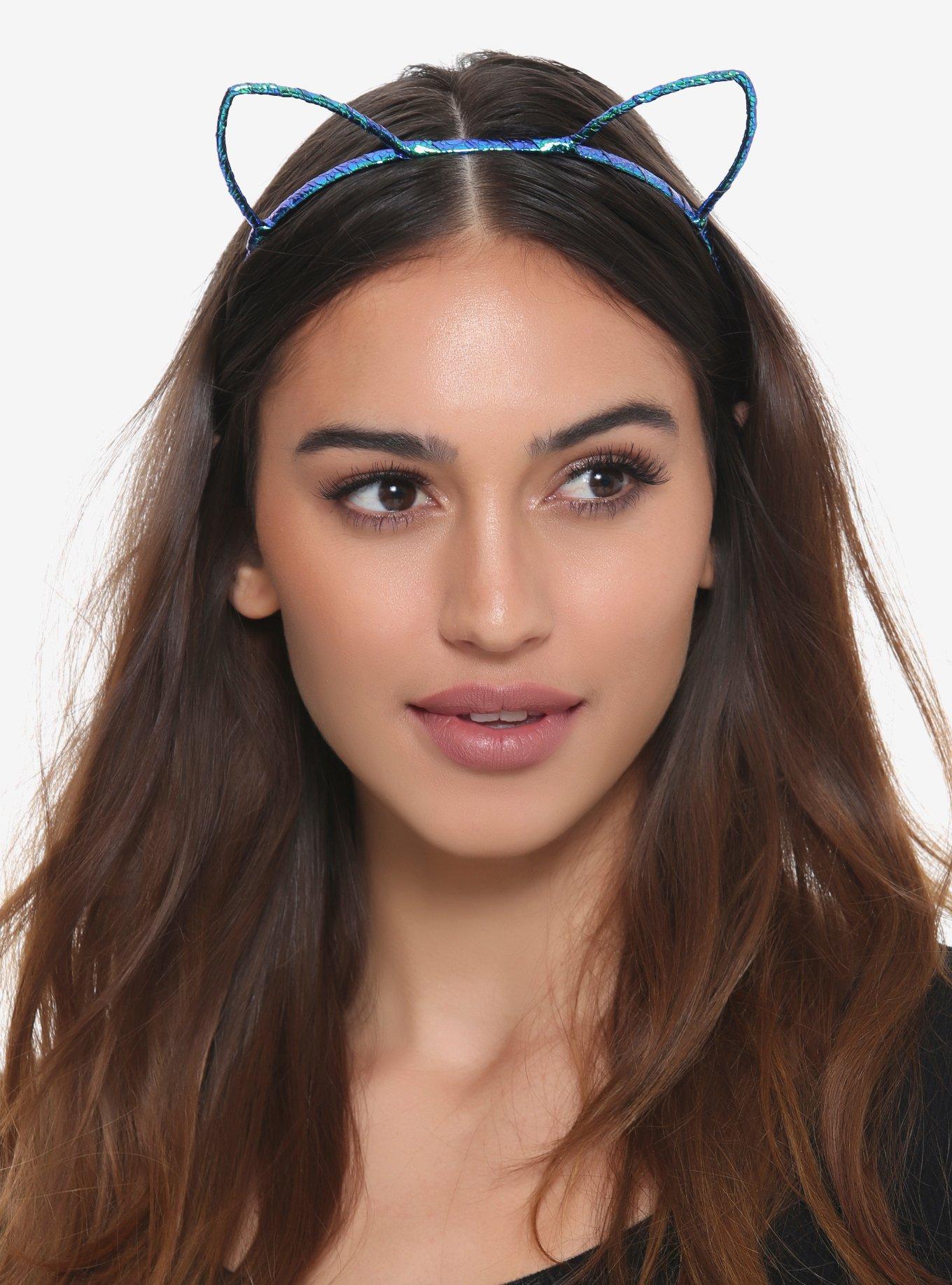 Metallic Cat Ear Headband Set, , alternate