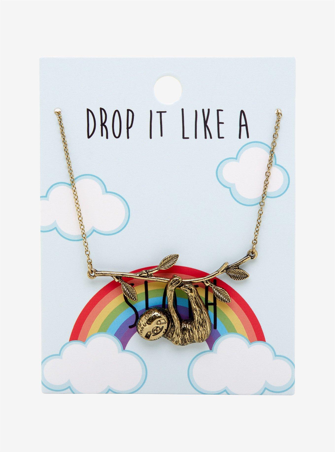 Drop It Like A Sloth Necklace, , alternate