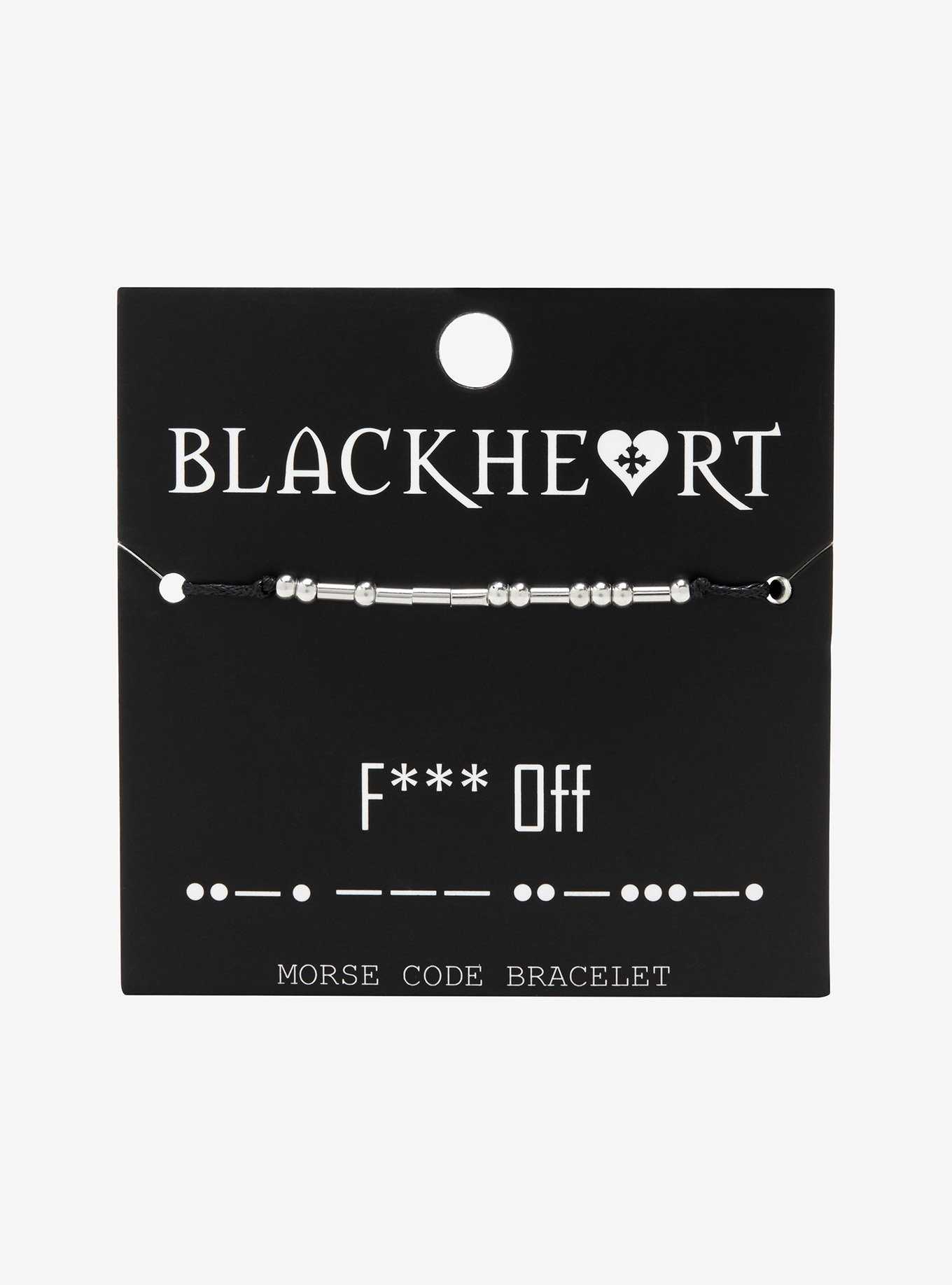 Blackheart F*** Off Morse Code Bracelet, , hi-res