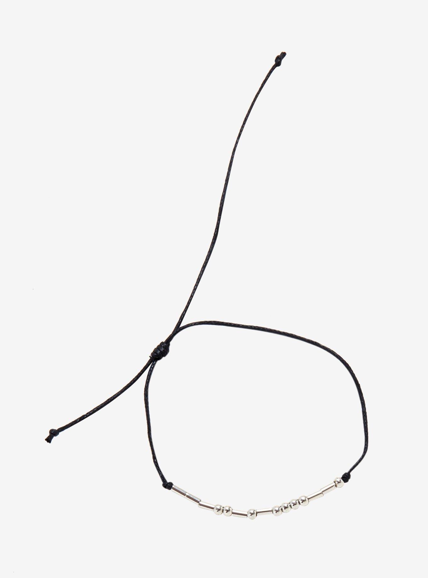 Blackheart Weirdo Morse Code Bracelet, , alternate