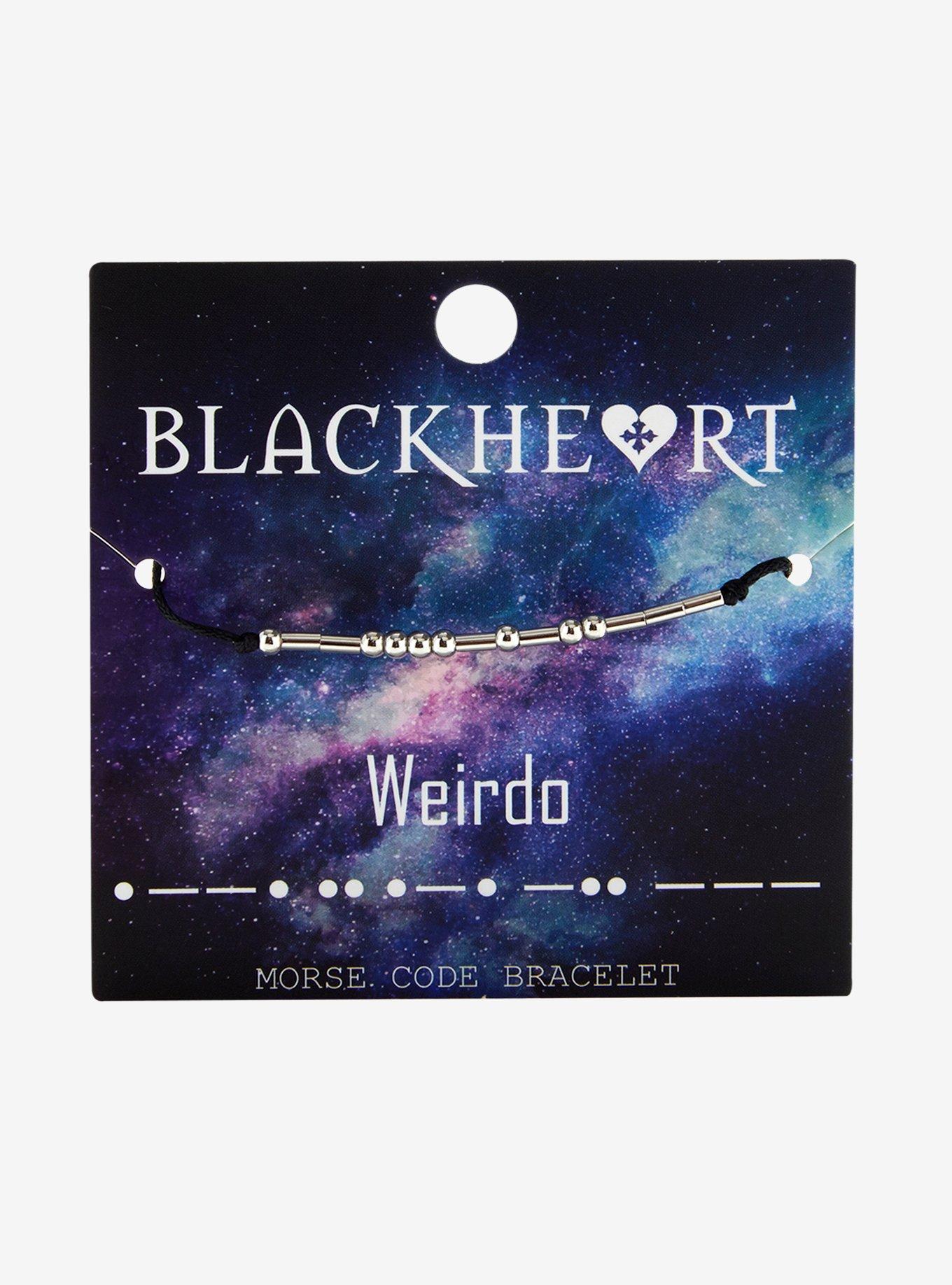 Blackheart Weirdo Morse Code Bracelet, , alternate