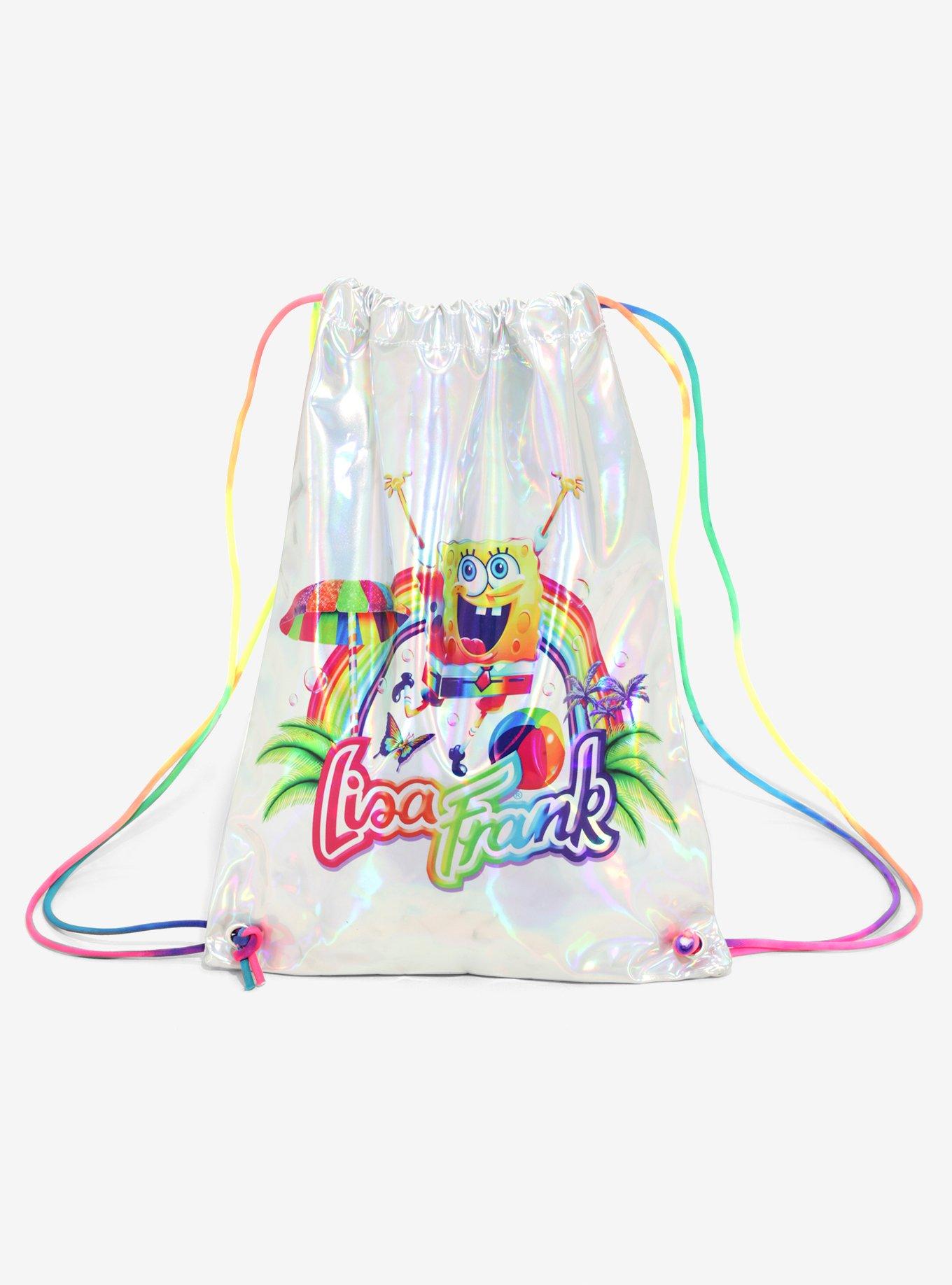 Lisa Frank X SpongeBob SquarePants Iridescent Cinch Back Sack, , alternate