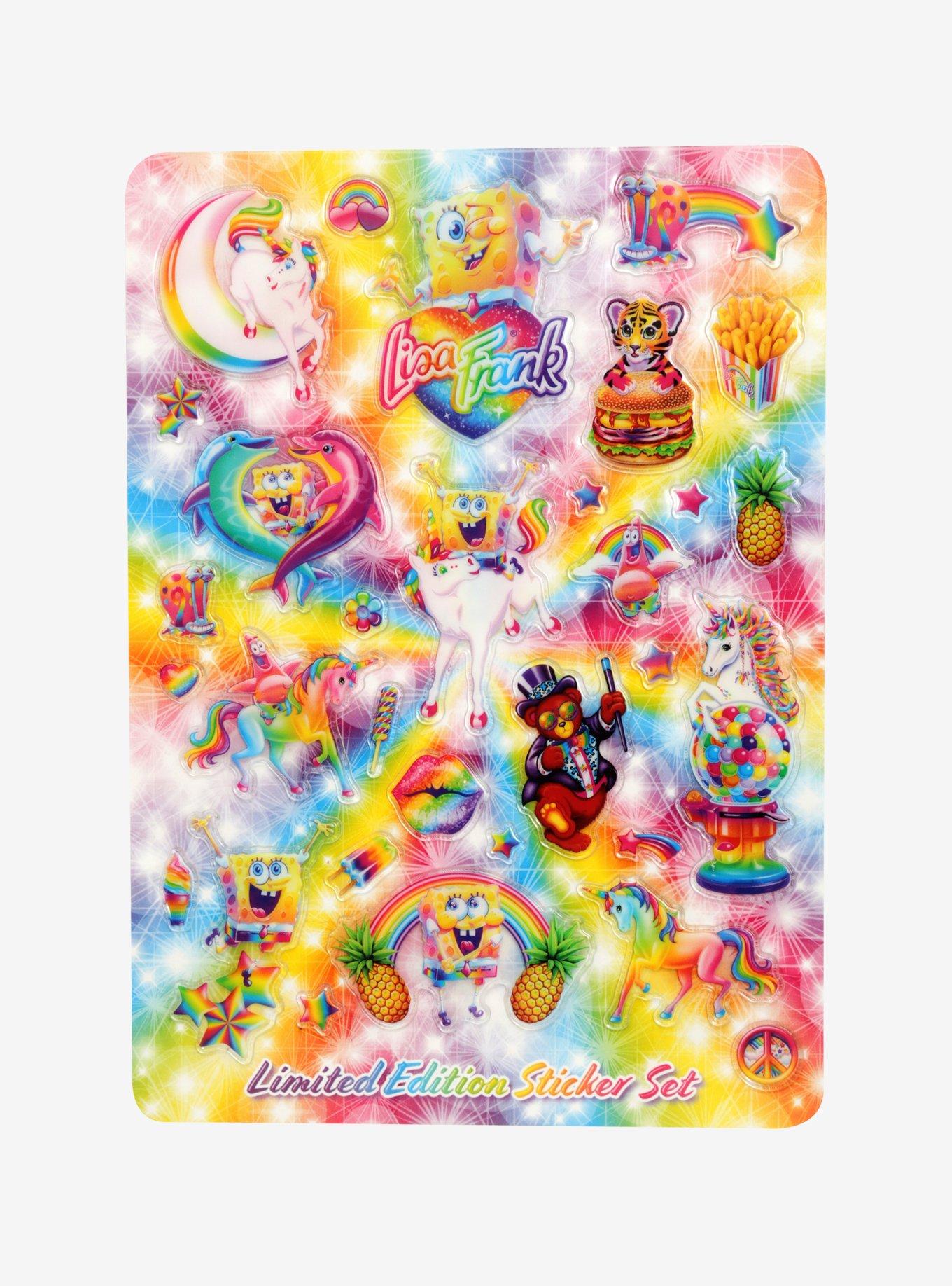 Lisa Frank X SpongeBob SquarePants Sticker Set Hot Topic Exclusive, , alternate