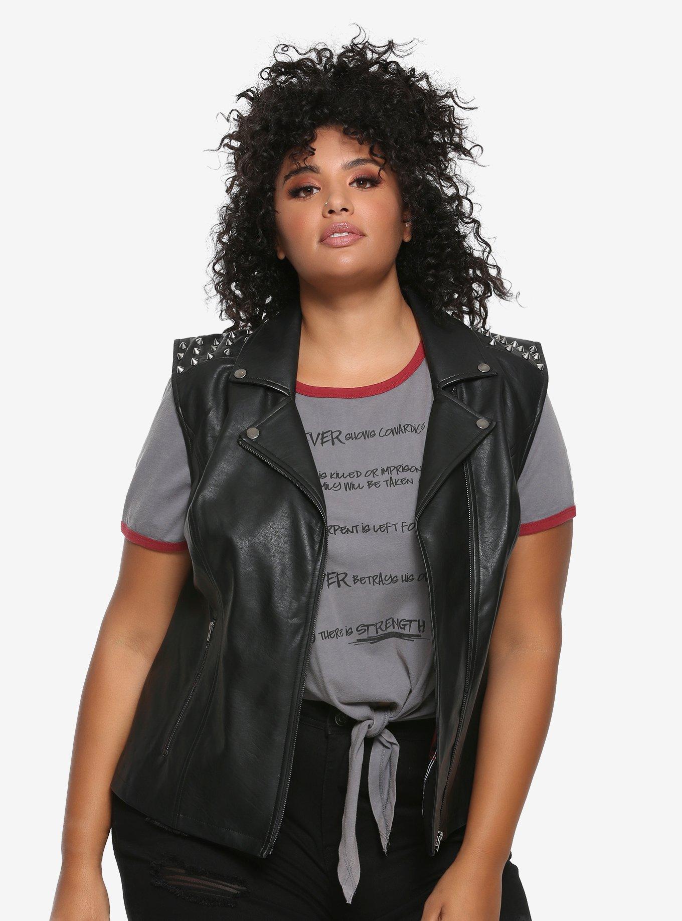 Riverdale Toni Serpent's Rules Tie Front Girls T-Shirt Plus Size Hot Topic Exclusive, , alternate