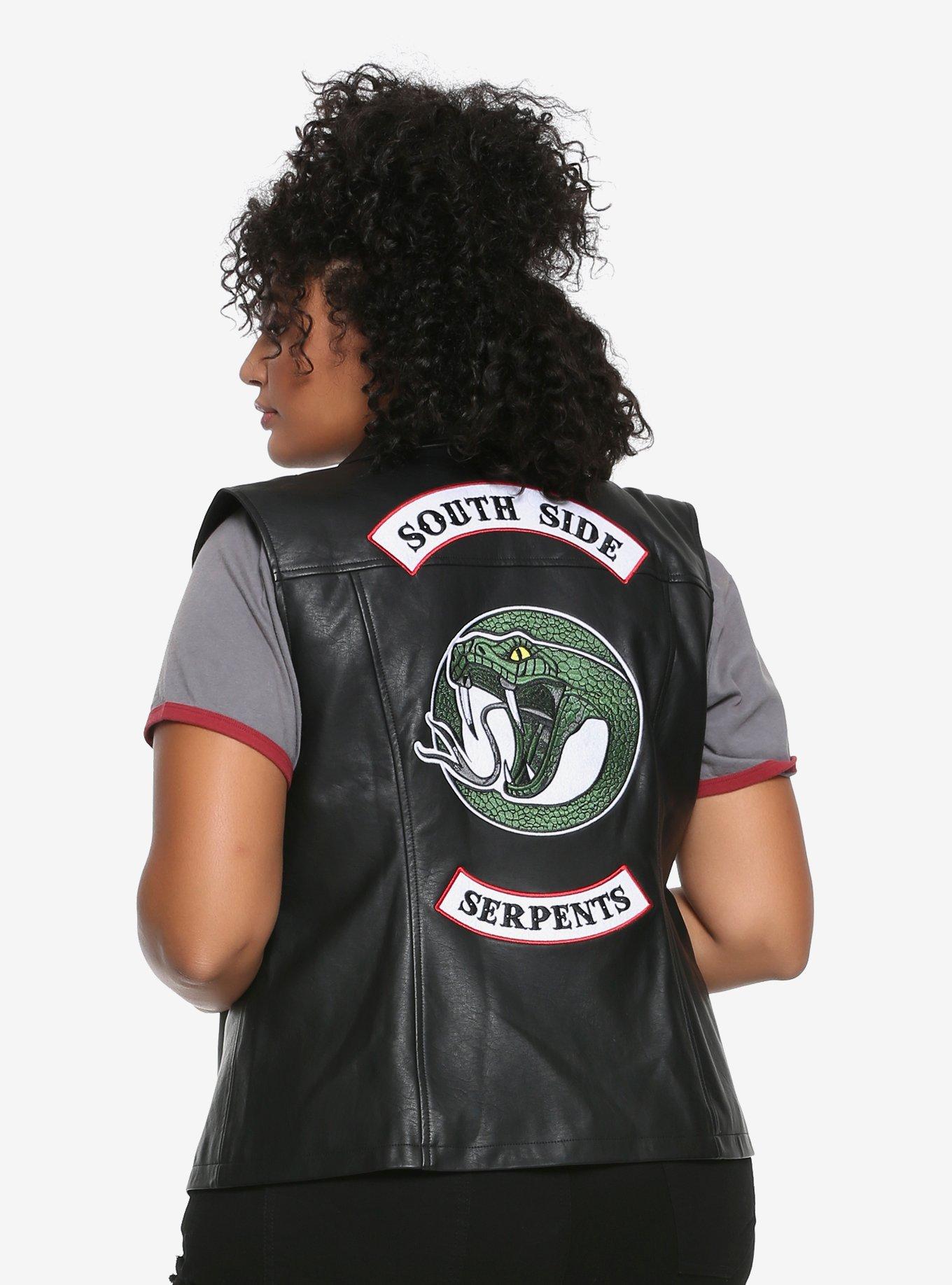 Riverdale Toni Southside Serpent Faux Leather Girls Vest Plus Size Hot Topic Exclusive, , alternate