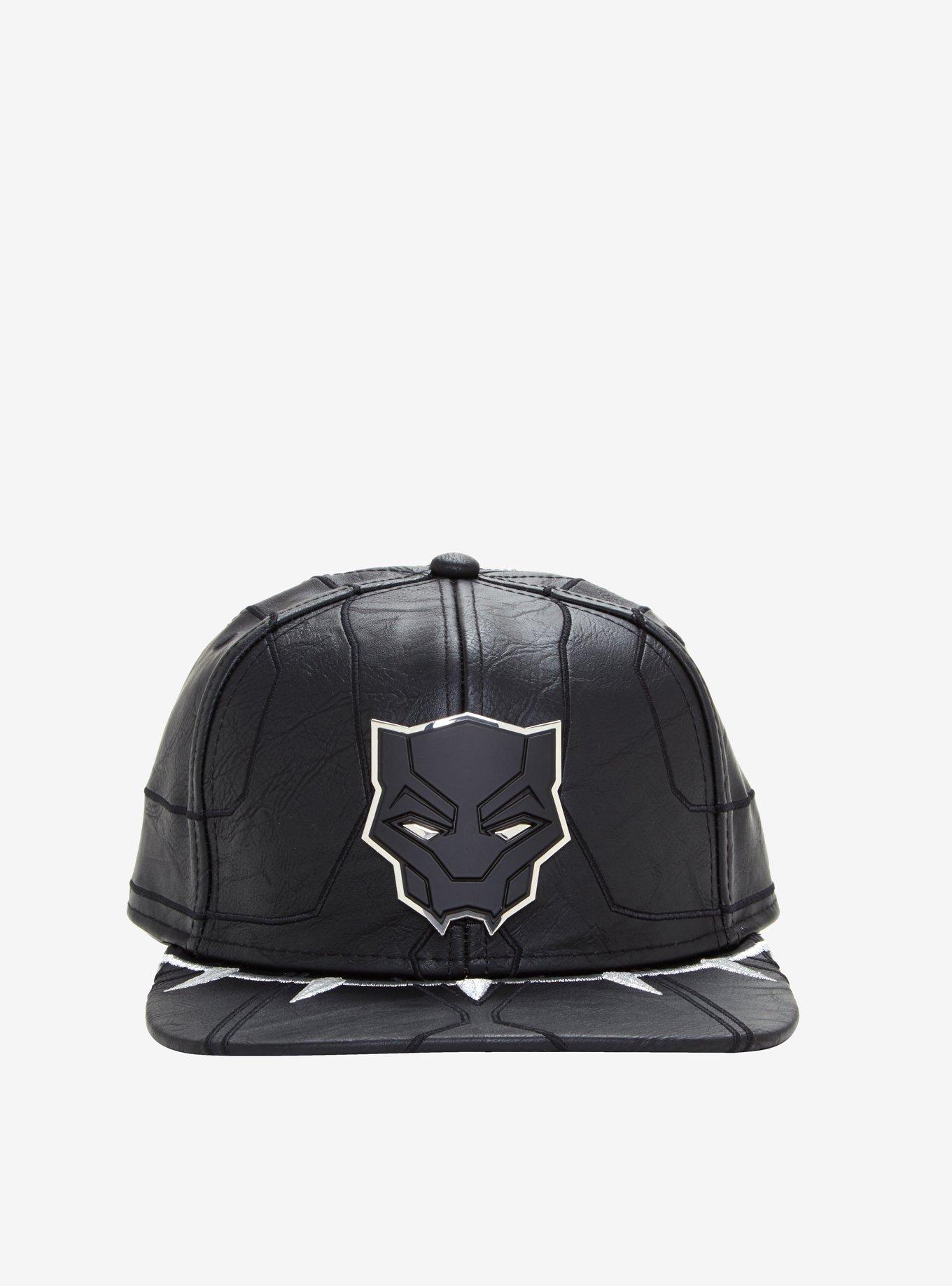 Marvel Black Panther Faux Leather Snapback Hat, , alternate