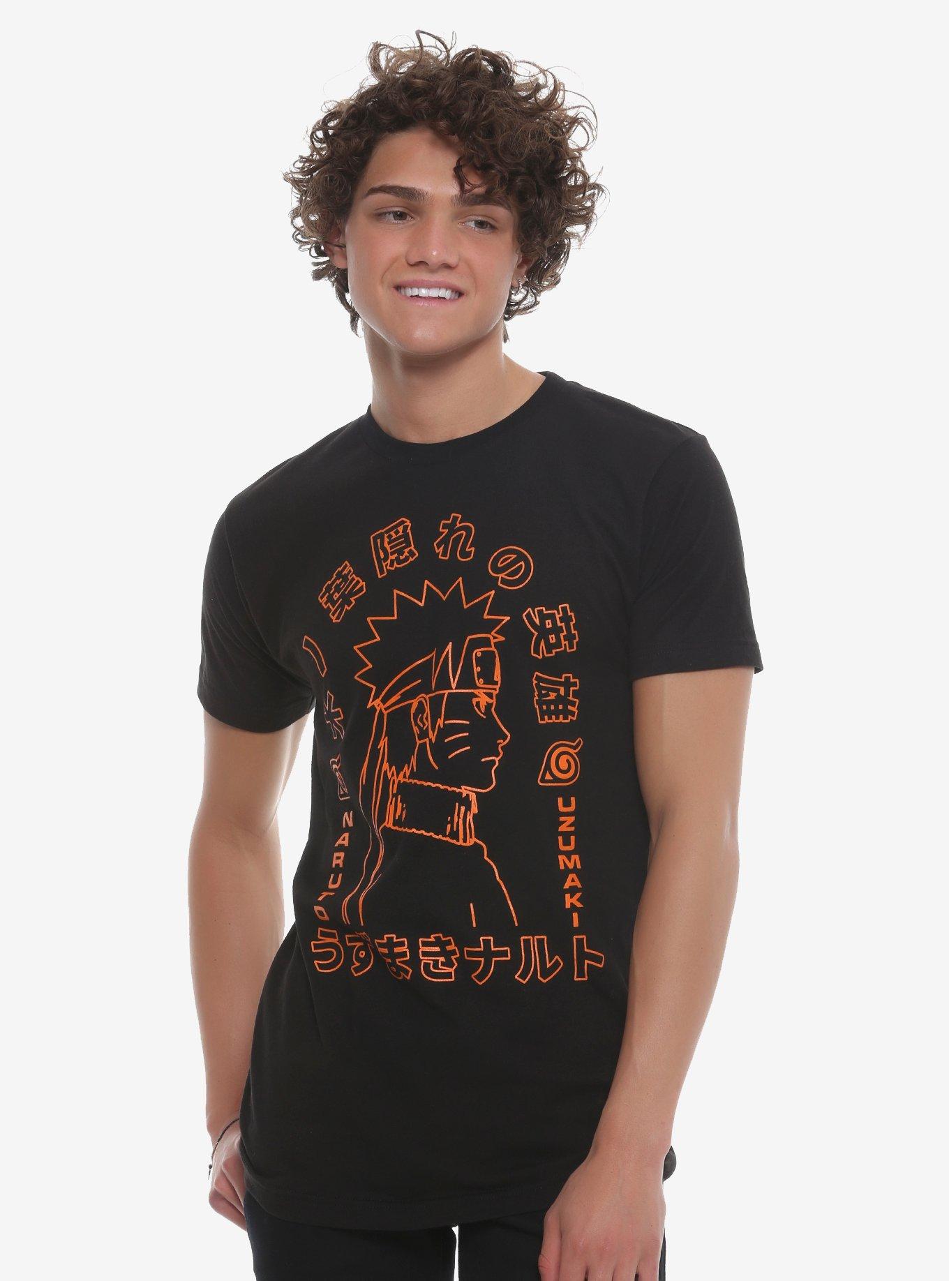 Naruto Kanji Outline T-Shirt Hot Topic Exclusive, , alternate