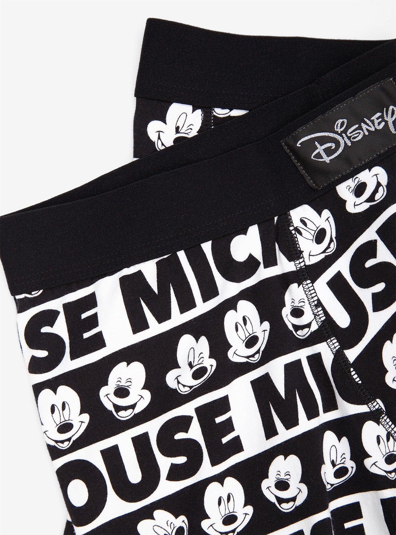 Disney Mickey Mouse Black And White Boxer Briefs, , alternate