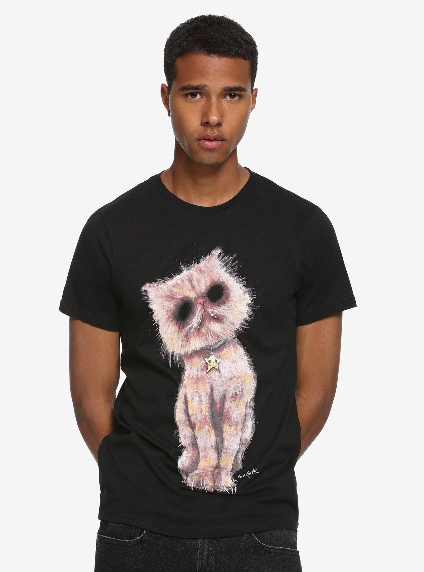 Gus Fink Creepy Cat T-Shirt Hot Topic Exclusive, , alternate