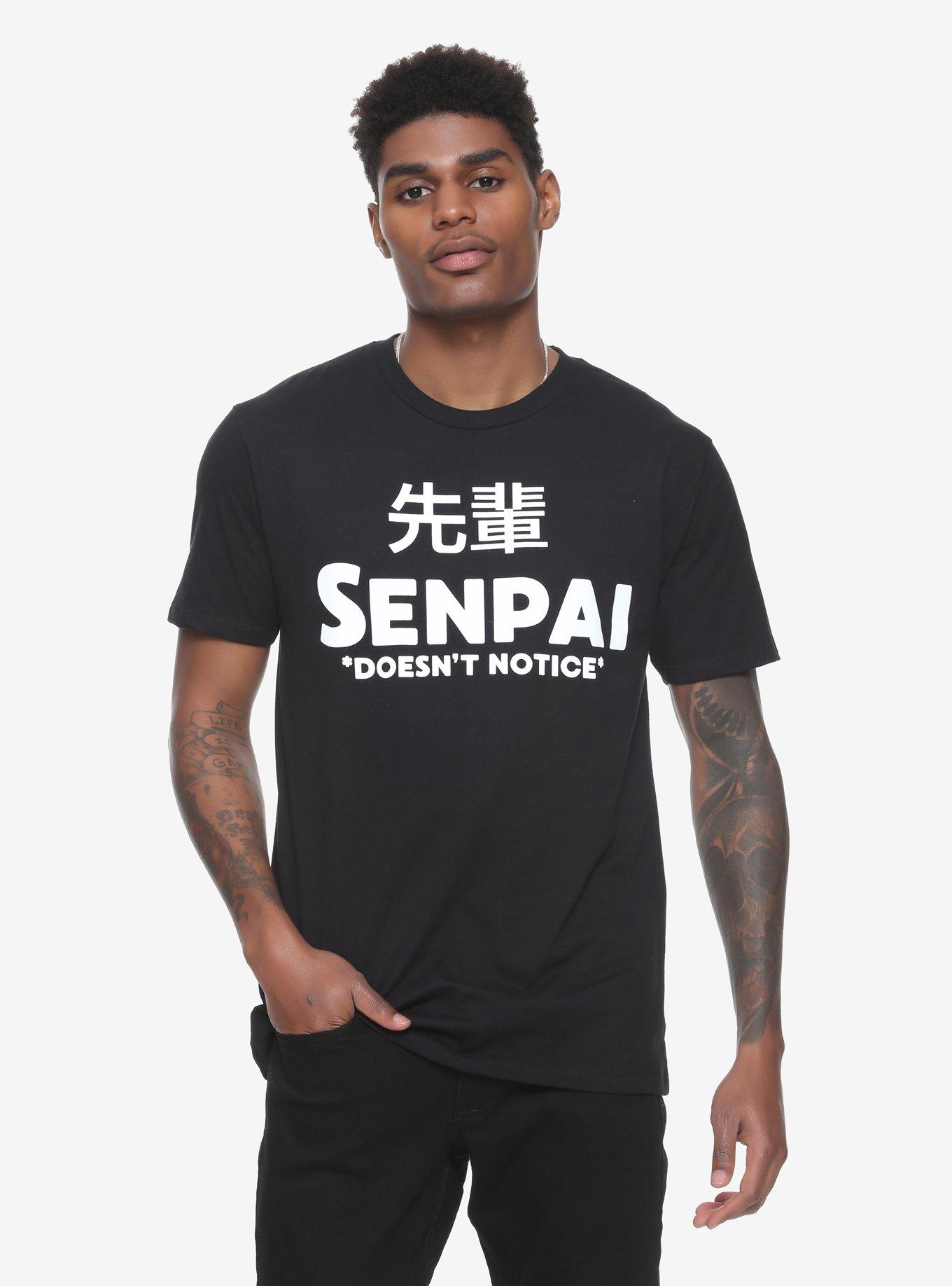 Senpai Doesn't Notice T-Shirt, BLACK, alternate