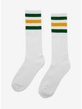 Green & Yellow Varsity Crew Socks, , alternate