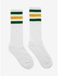 Green & Yellow Varsity Crew Socks, , alternate