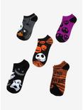 The Nightmare Before Christmas Halloween Town No-Show Socks 5 Pair, , alternate