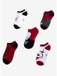 IT Pennywise Red Black & White No-Show Socks 5 Pair, , alternate