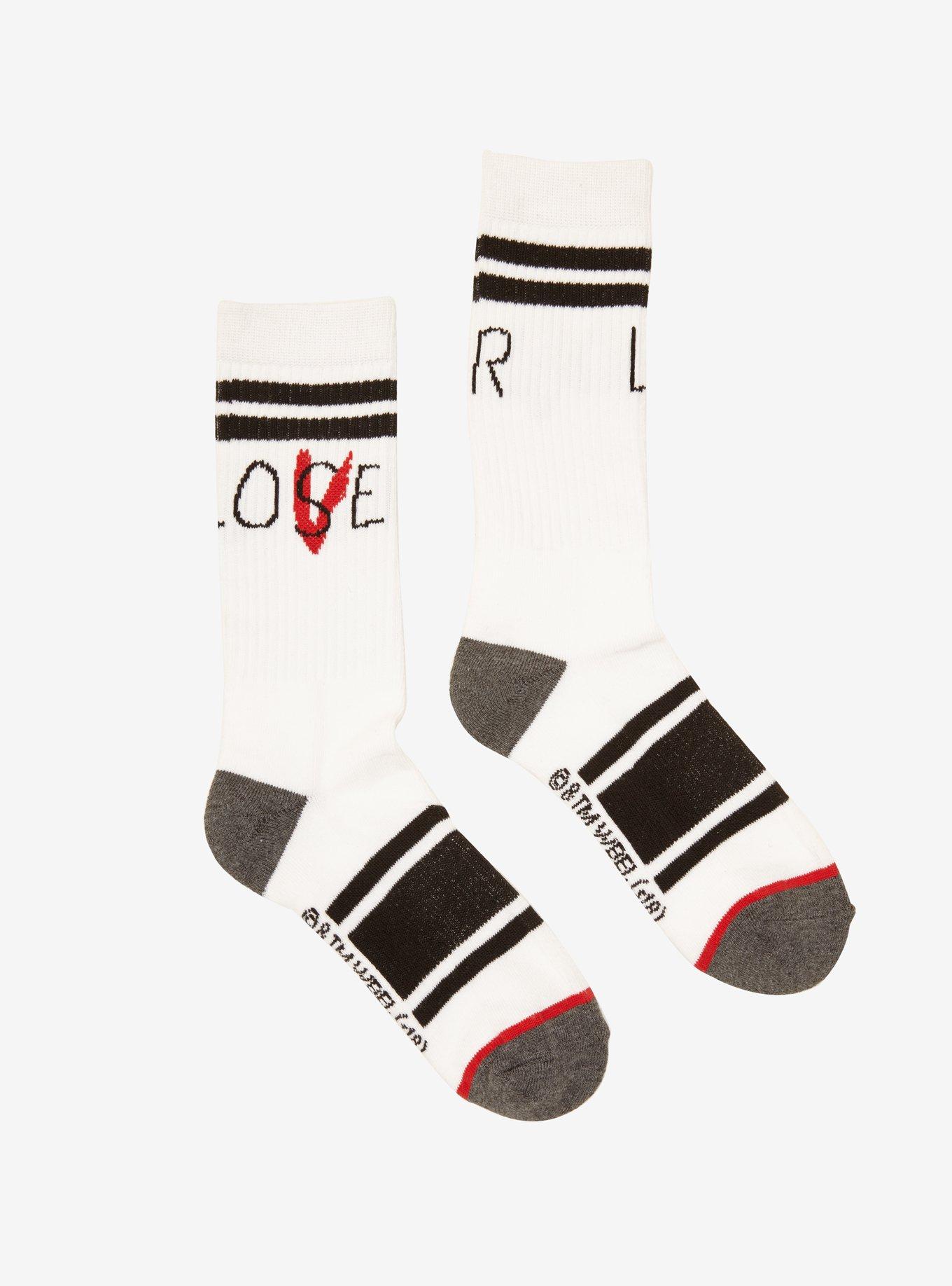 IT Loser Lover Crew Socks, , alternate