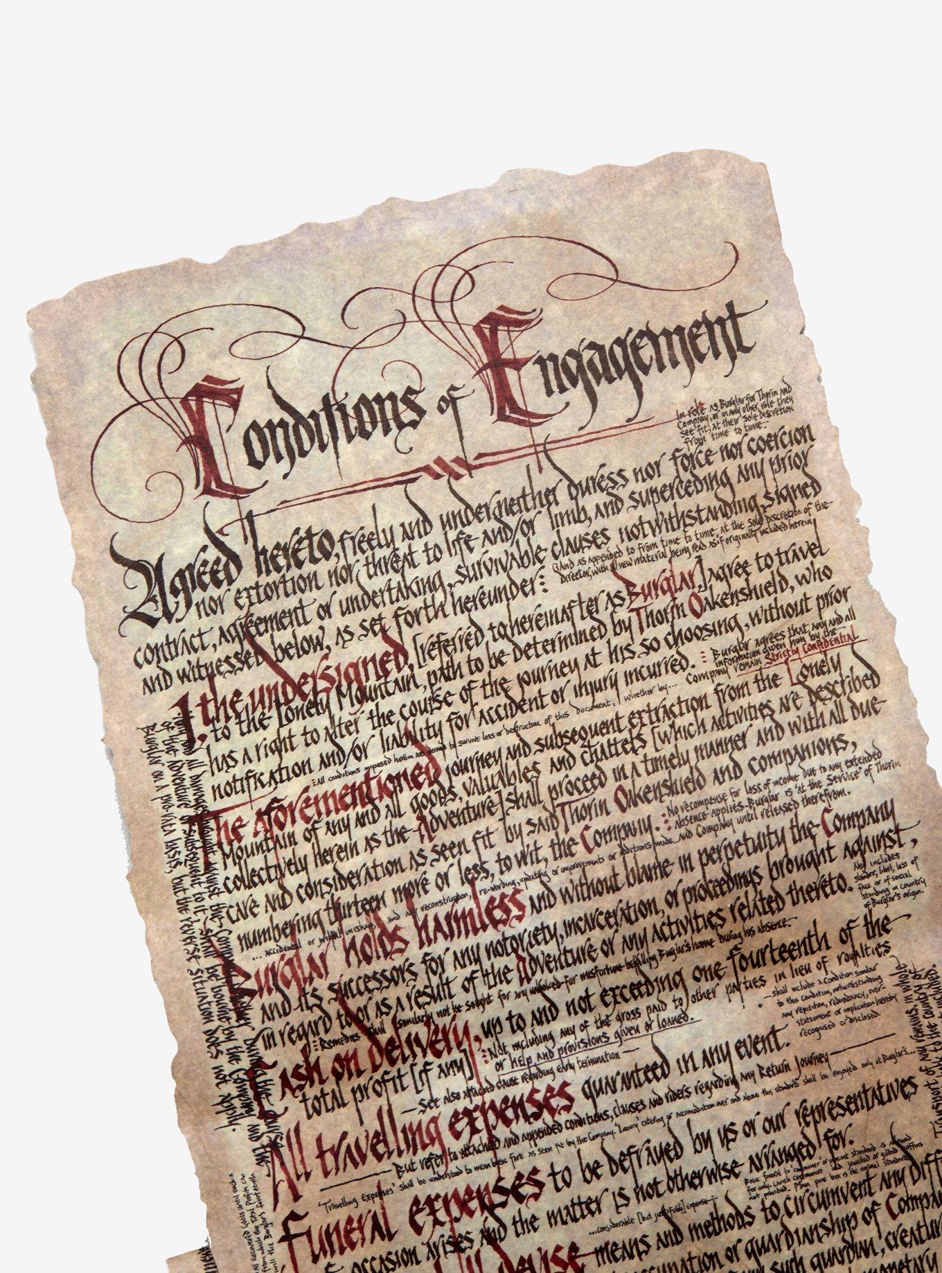 The Hobbit The Burglar Contract Of Bilbo Baggins Replica, , alternate