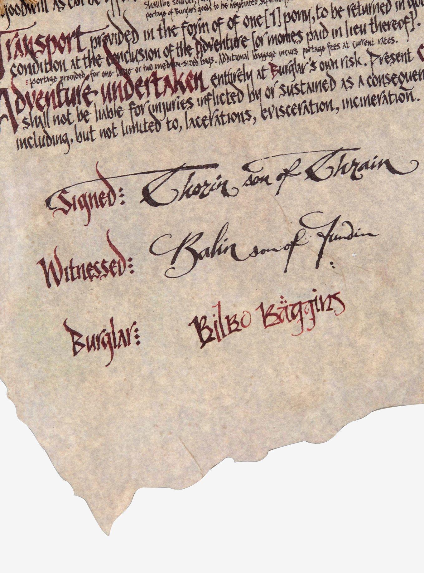 The Hobbit The Burglar Contract Of Bilbo Baggins Replica, , alternate