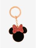 Disney Minnie Mouse Rose Gold Enamel Key Chain, , alternate