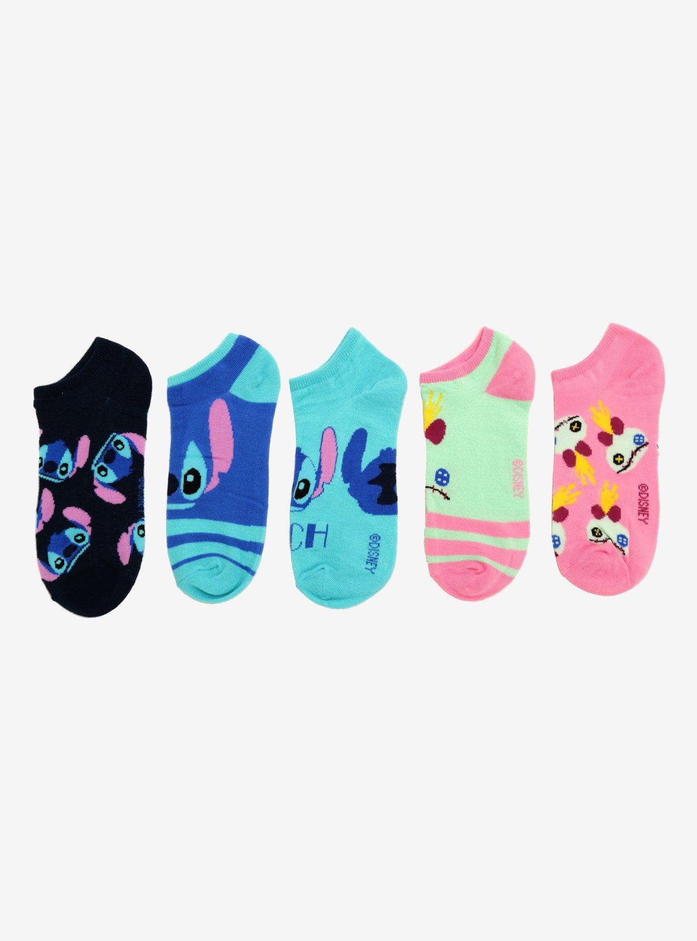 Disney Lilo & Stitch Scrump No-Show Socks 5 Pair, , alternate