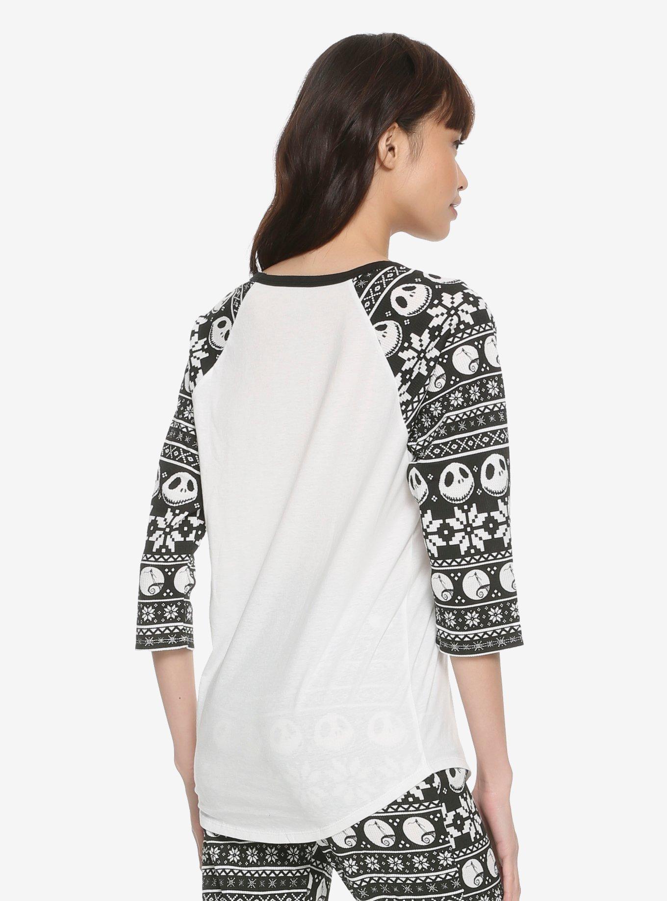 The Nightmare Before Christmas Fair Isle Thermal Sleep Set, BLACK, alternate