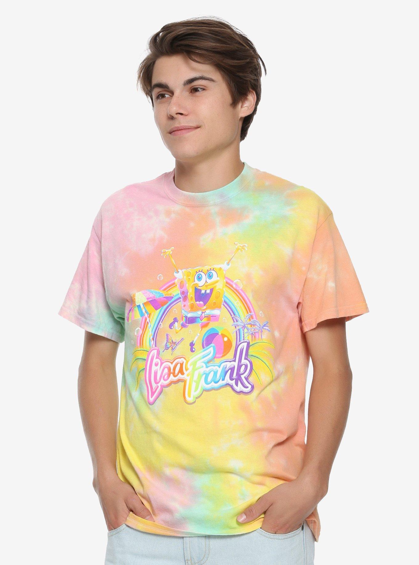 Lisa Frank X SpongeBob SquarePants Rainbow Tie-Dye T-Shirt Hot Topic Exclusive, , alternate