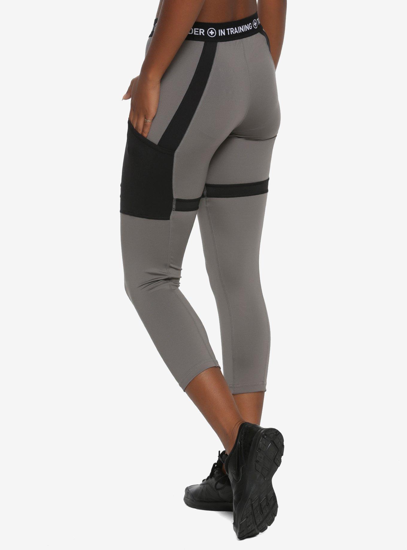 Her Universe Tomb Raider Shadow Of The Tomb Raider Girls Active Capris, GREY, alternate