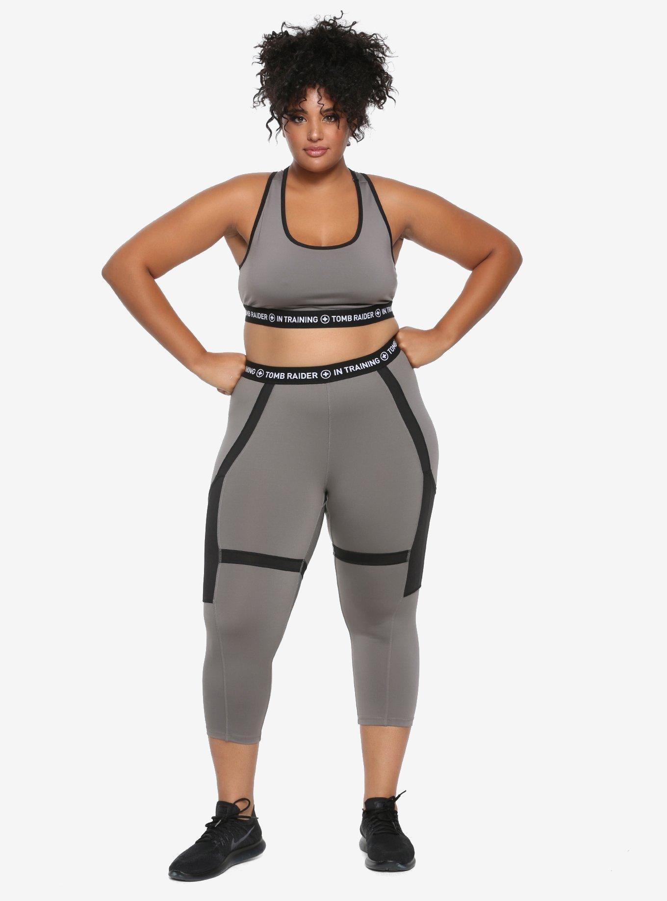 Her Universe Tomb Raider Shadow Of The Tomb Raider Low-Impact Sports Bra Plus Size, GREY, alternate