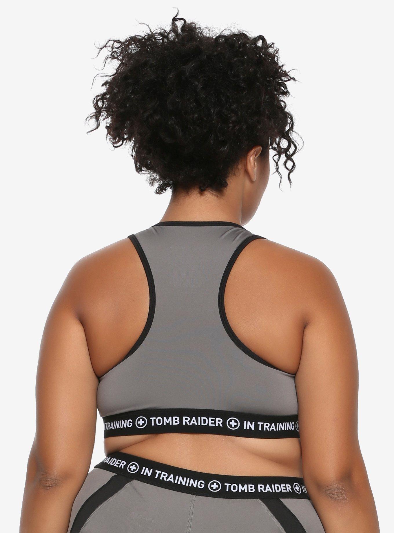 Her Universe Tomb Raider Shadow Of The Tomb Raider Low-Impact Sports Bra Plus Size, GREY, alternate