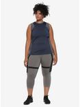 Her Universe Tomb Raider Shadow Of The Tomb Raider Girls Active Top Plus Size, GREY, alternate