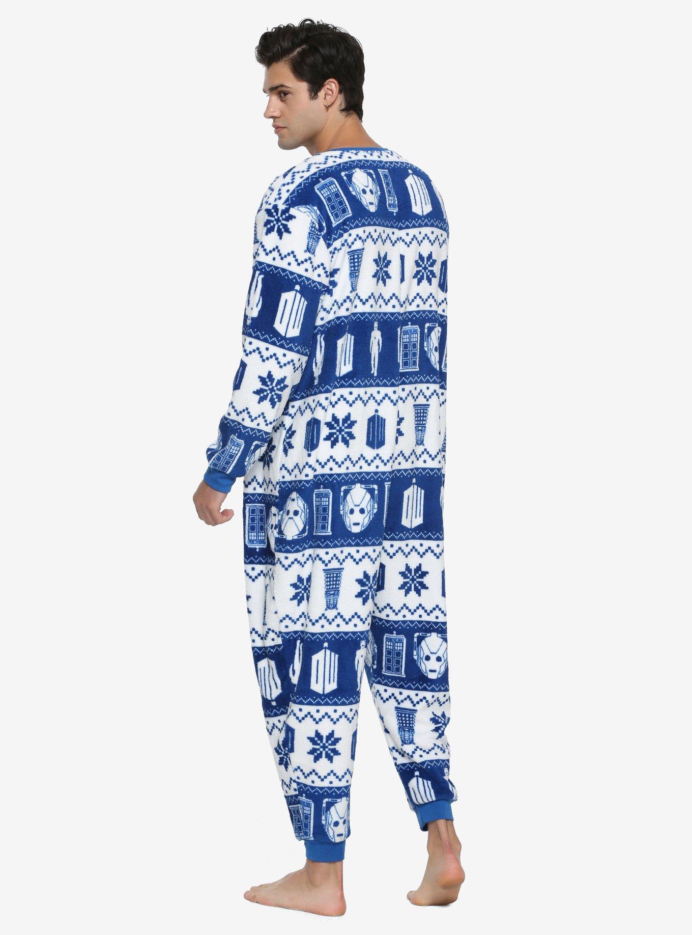 Doctor Who Fair Isle Print Union Suit, , alternate - view 2