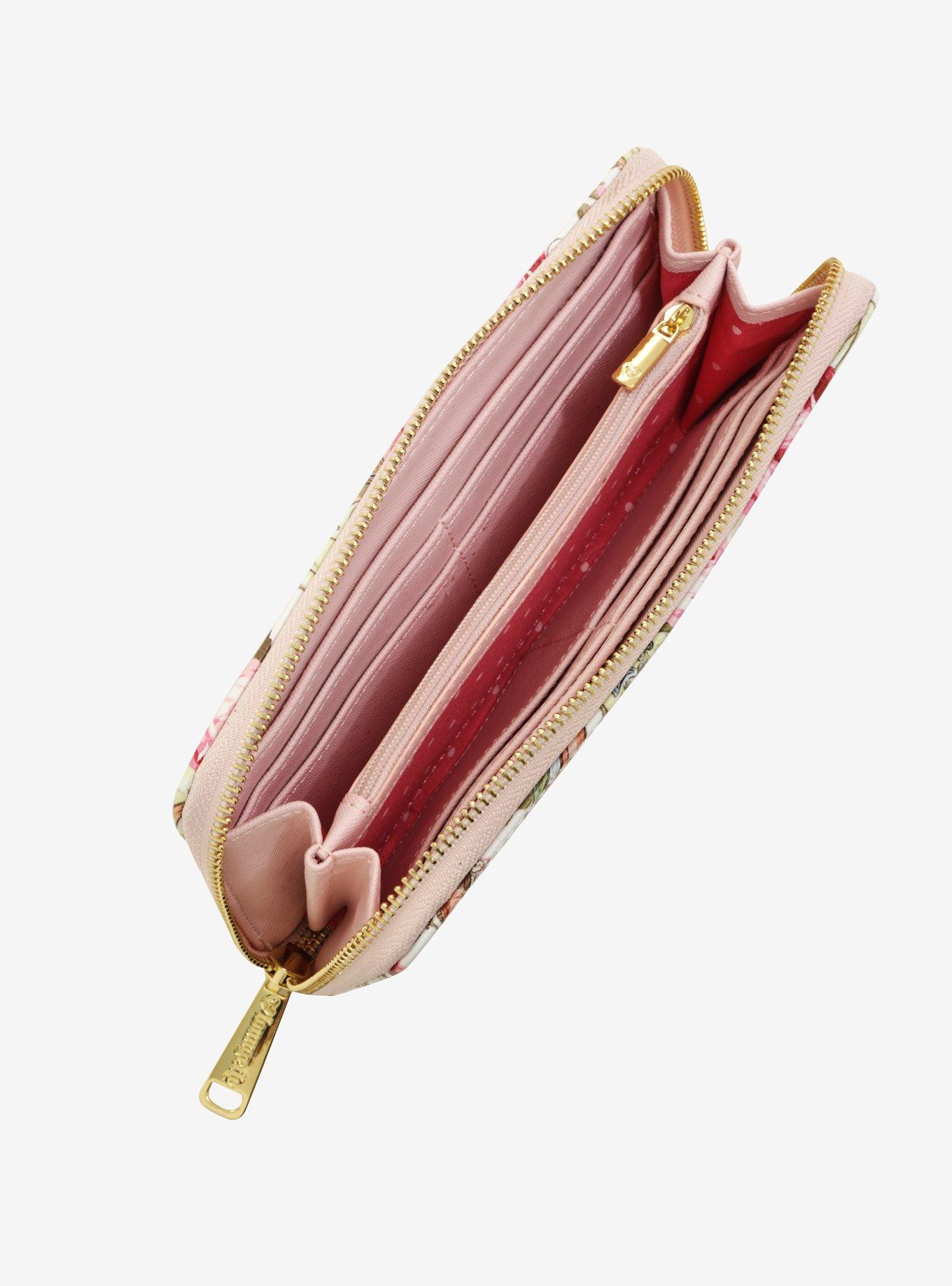 Loungefly Disney Beauty And The Beast Belle Floral Zipper Wallet, , alternate