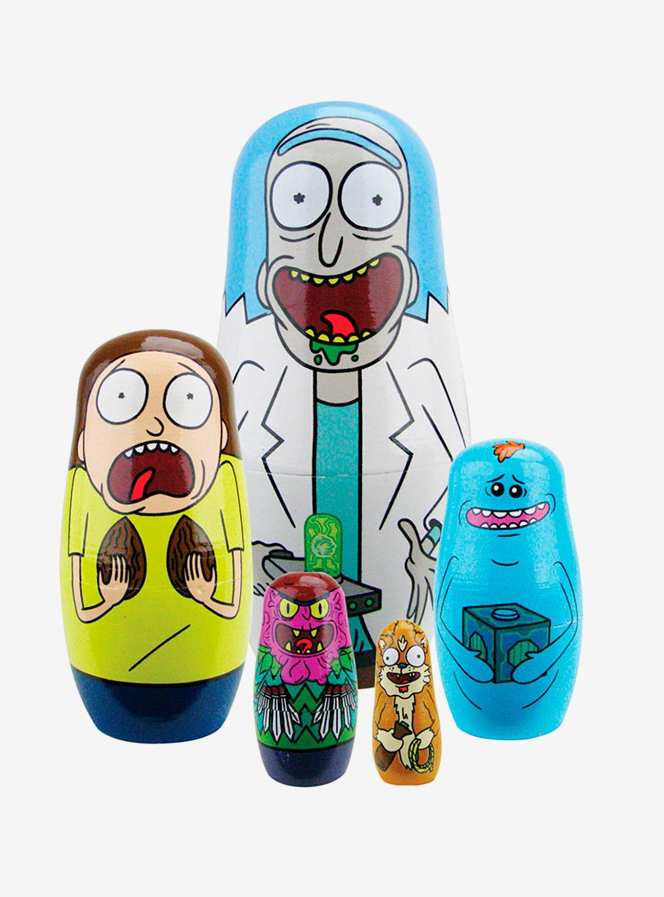 Rick And Morty Wooden Nesting Dolls Hot Topic Exclusive, , alternate