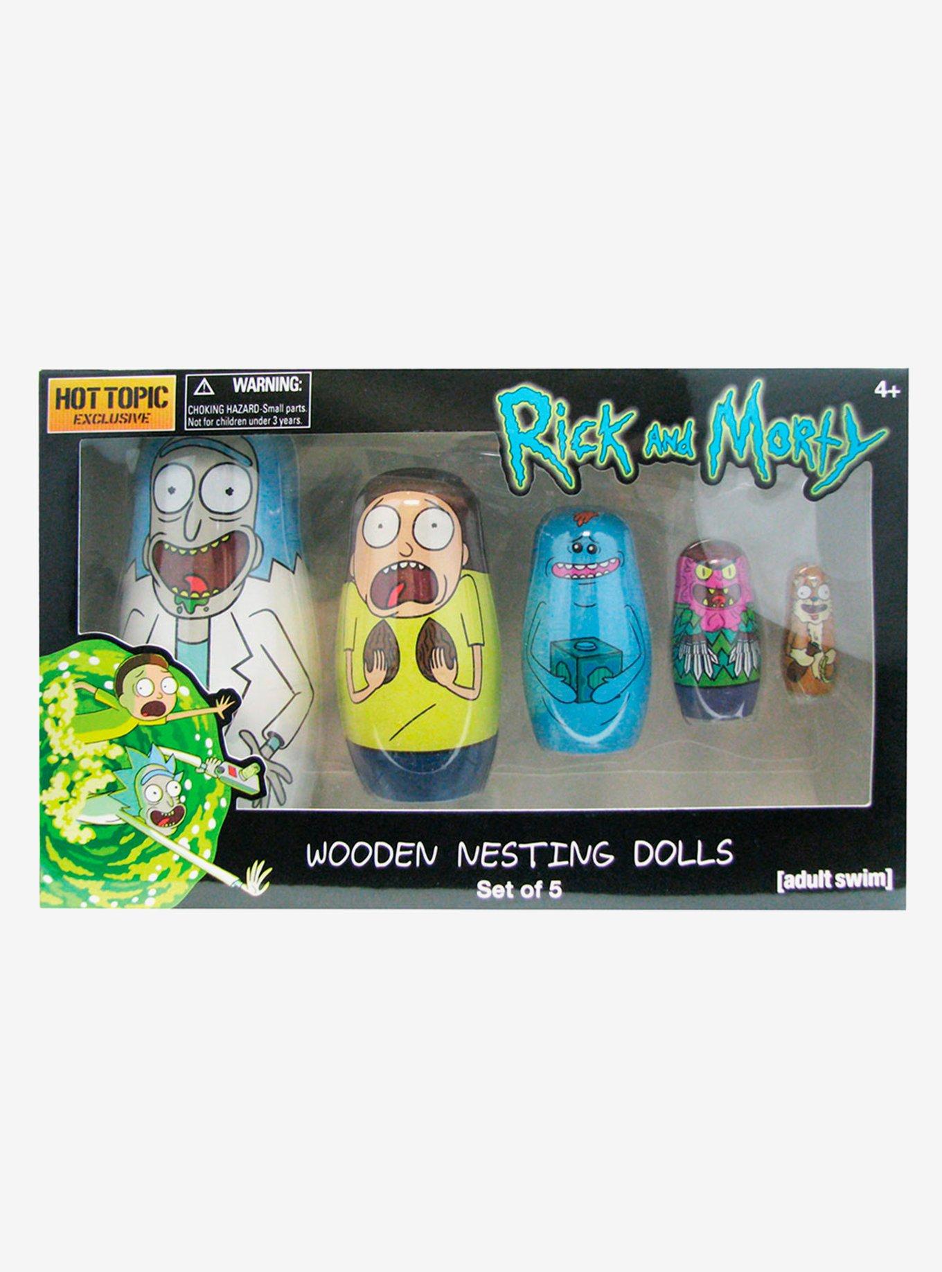 Rick And Morty Wooden Nesting Dolls Hot Topic Exclusive, , alternate