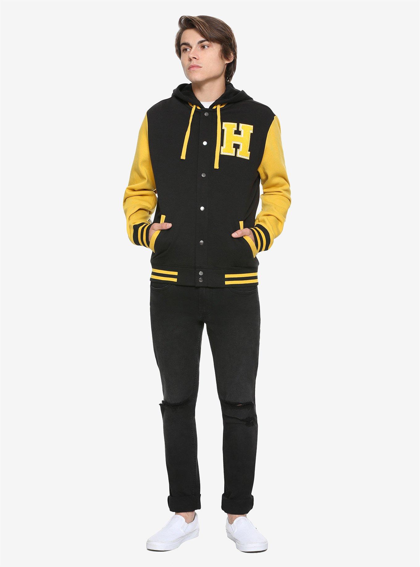 Harry Potter Hufflepuff Black & Yellow Varsity Hoodie, , alternate