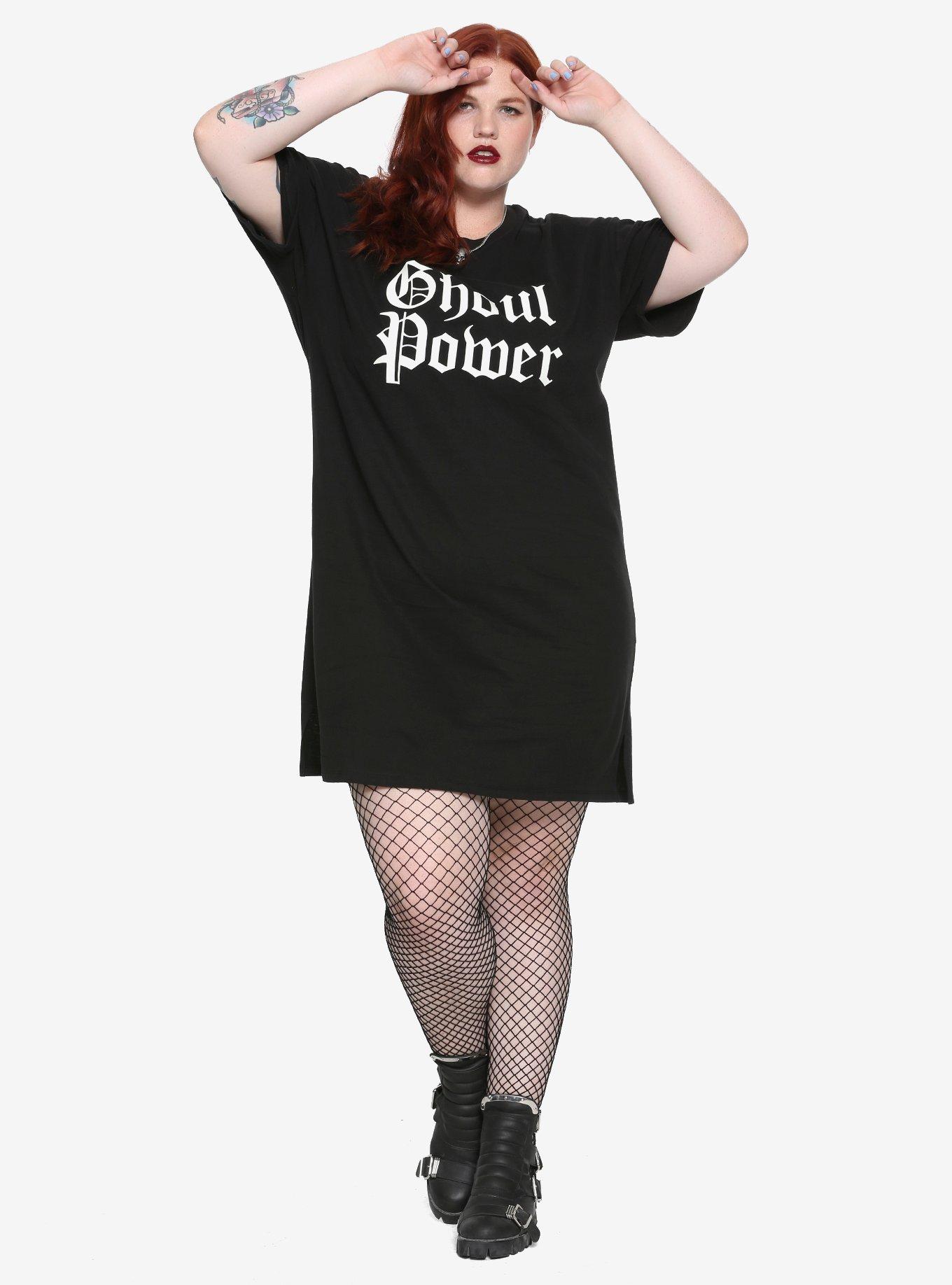 Ghoul Power Girls T-Shirt Dress Plus Size, , alternate