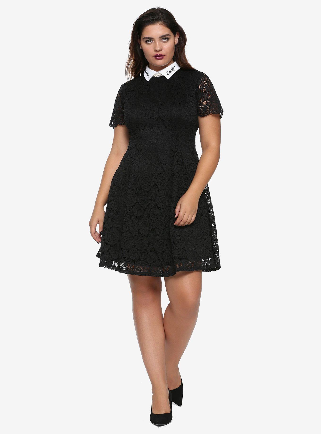 Riverdale Veronica Lodge Black Lace Dress Plus Size Hot Topic Exclusive, , alternate