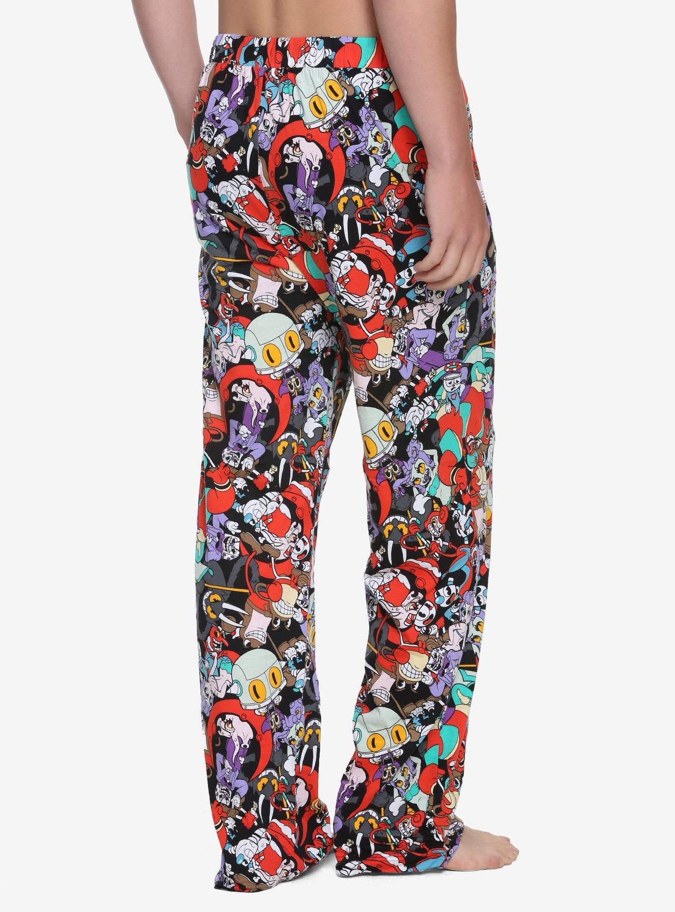 Cuphead Character Print Pajama Pants, , alternate