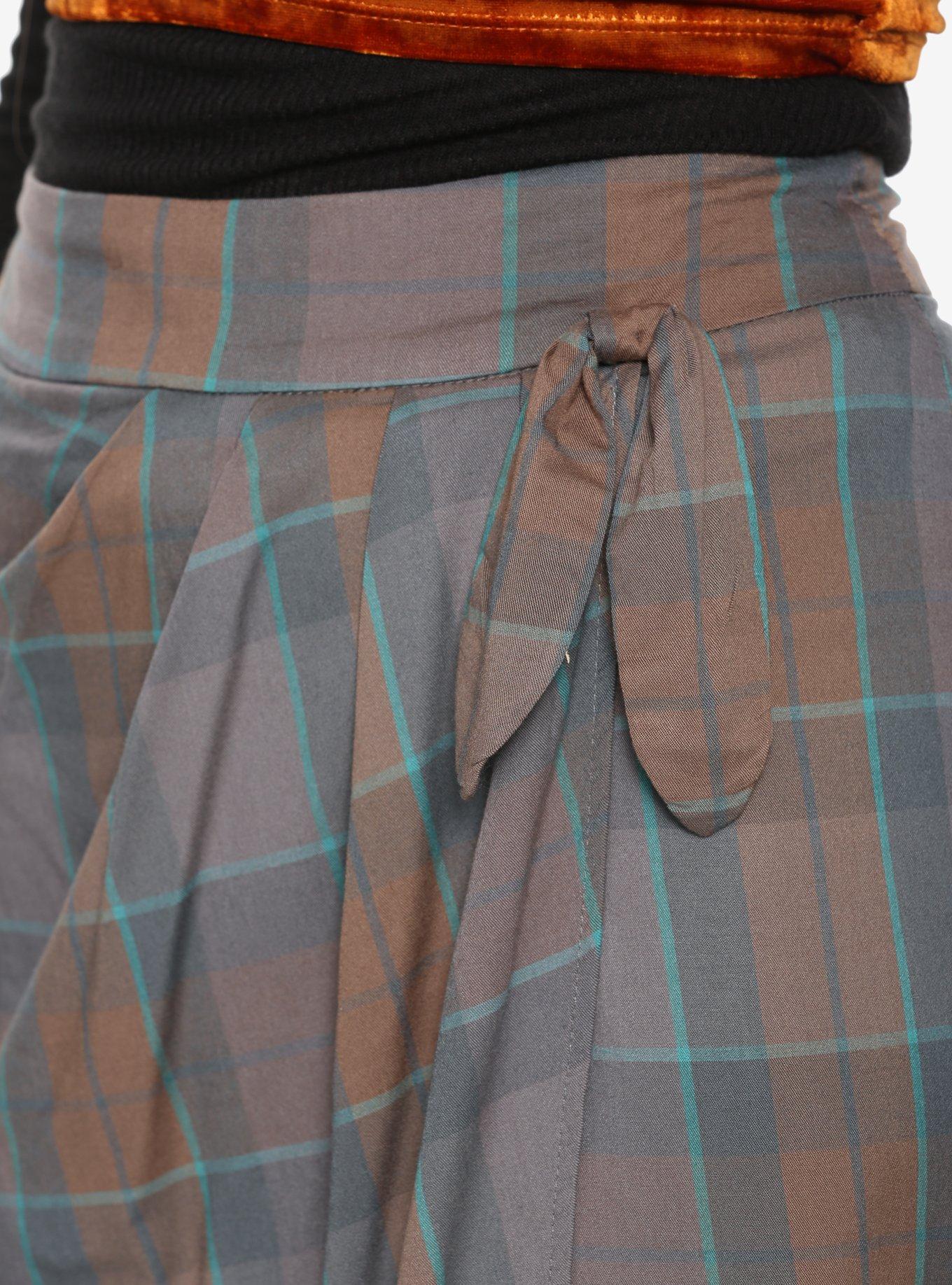 Outlander Faux Side-Tie Skirt Hot Topic Exclusive, PLAID, alternate