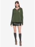 Outlander Lace-Up Girls Hoodie Hot Topic Exclusive, , alternate