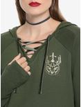 Outlander Lace-Up Girls Hoodie Hot Topic Exclusive, , alternate