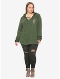 Outlander Lace-Up Girls Hoodie Plus Size Hot Topic Exclusive, , alternate
