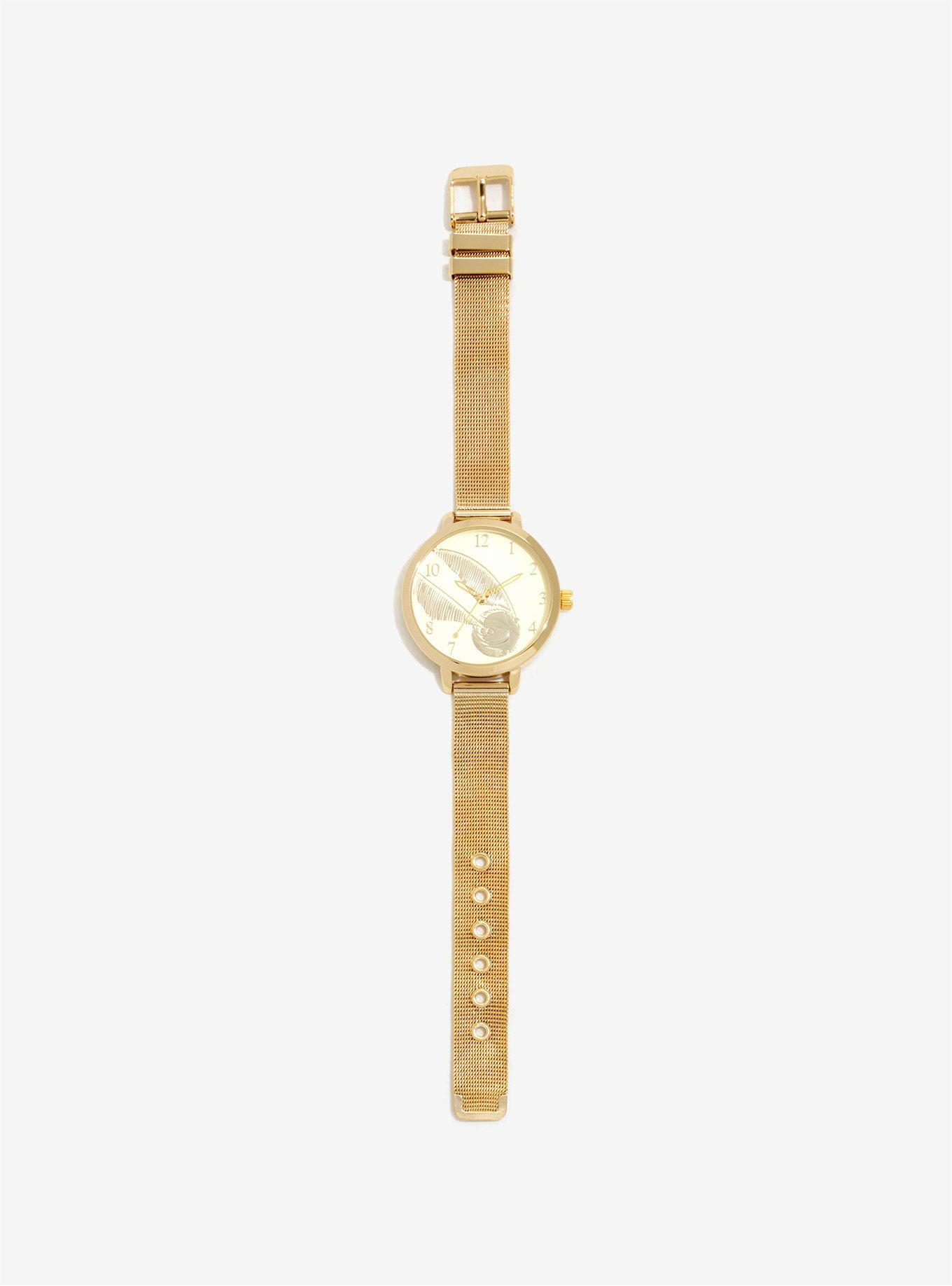 Harry Potter Golden Snitch Mesh Watch - BoxLunch Exclusive, , alternate
