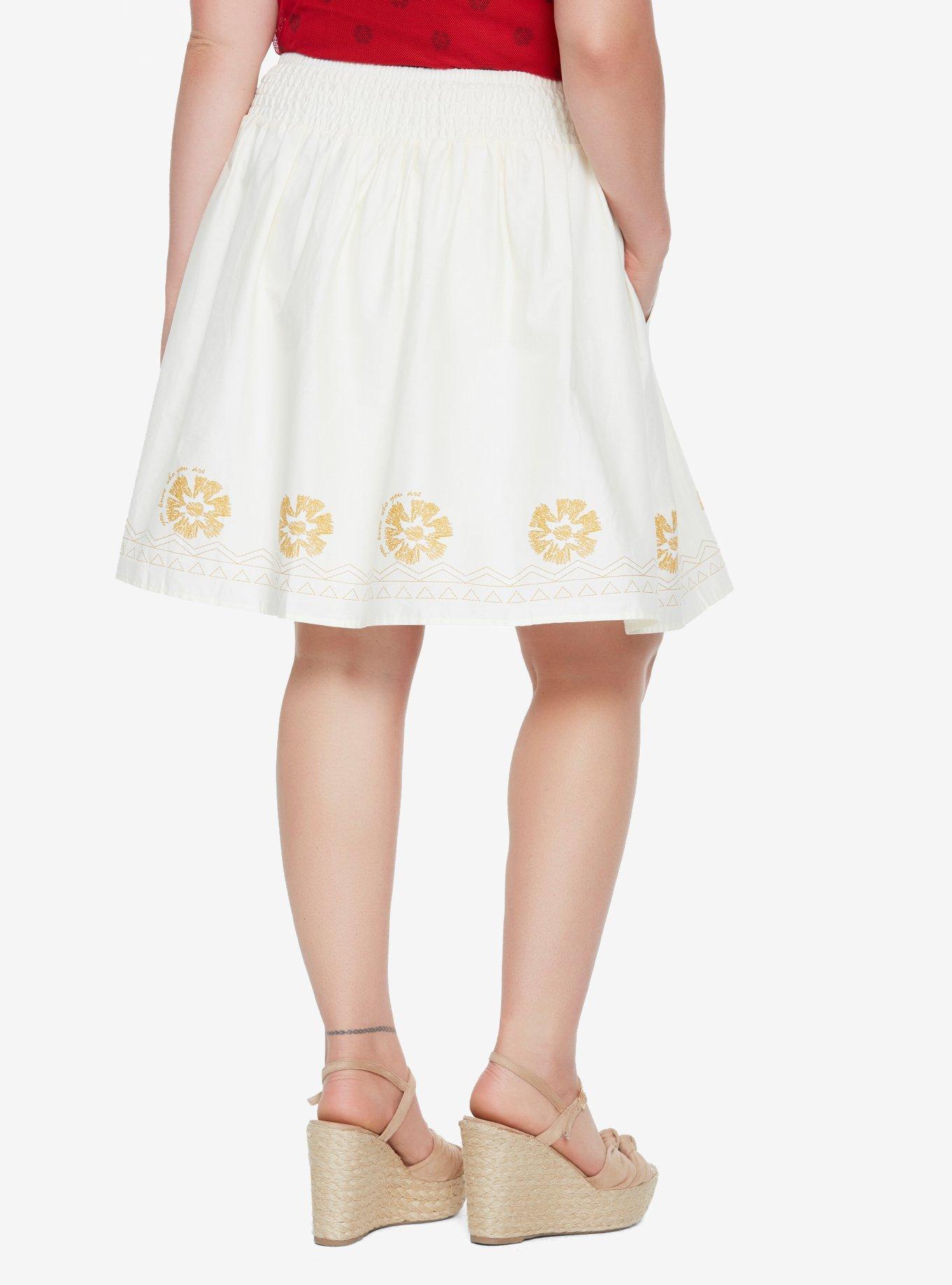 Her Universe Destination Disney Moana Border Print Skirt Plus Size, , alternate