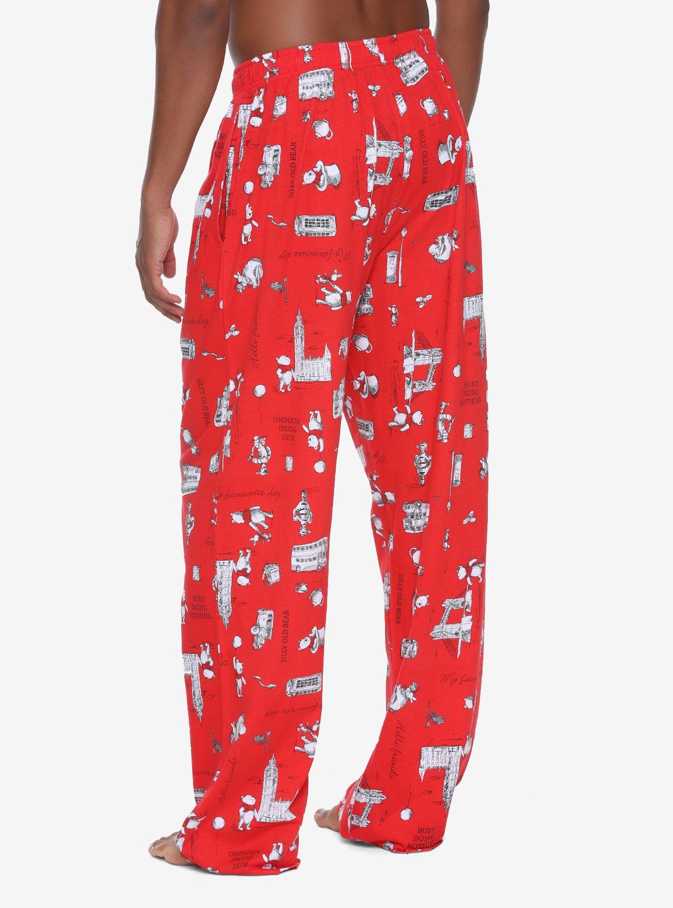 Disney Christopher Robin Winnie The Pooh Red Sleep Pants - BoxLunch Exclusive, , alternate