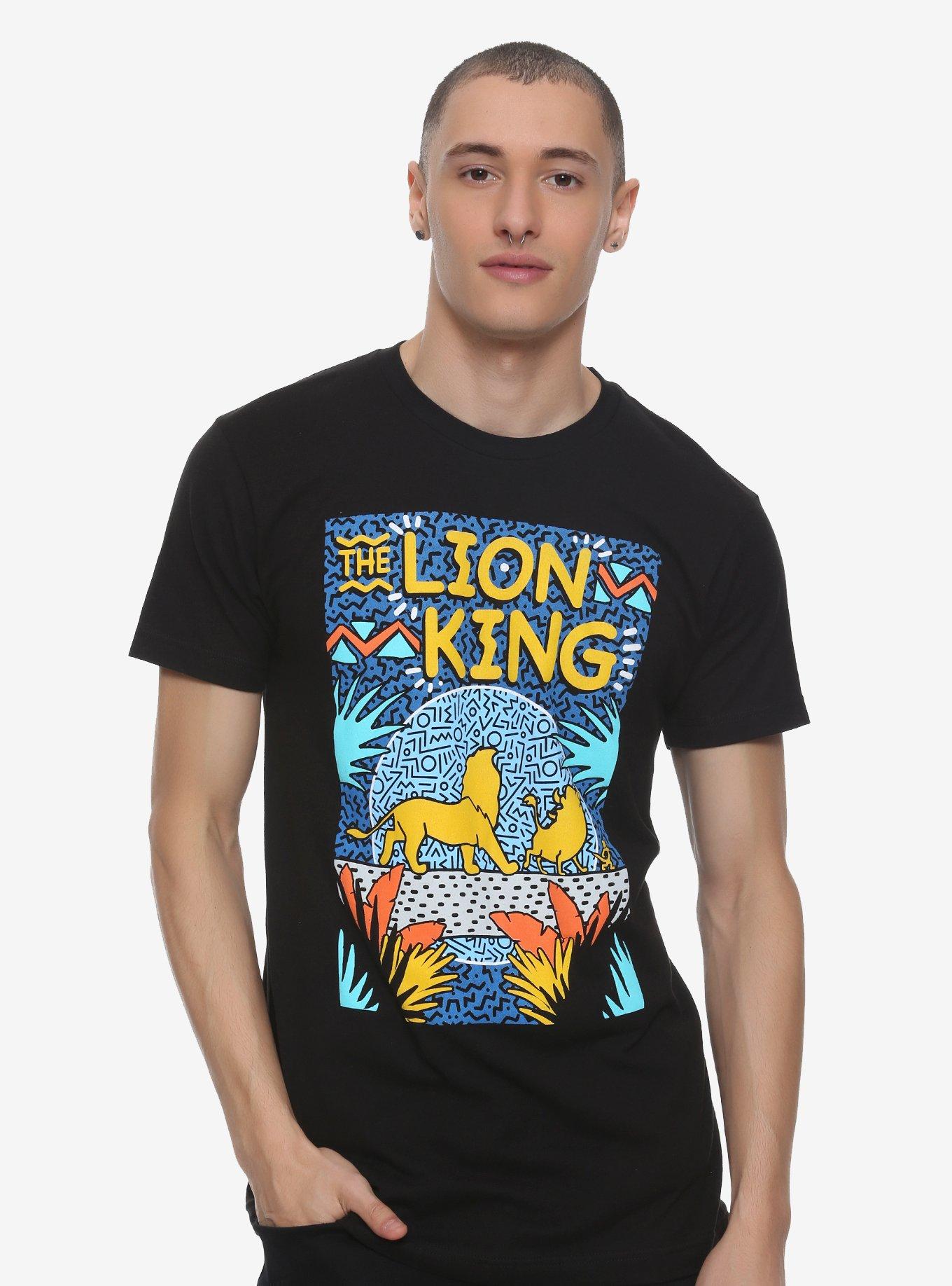 Disney The Lion King Jungle Walk Pattern Design T-Shirt Hot Topic Exclusive, BLACK, alternate