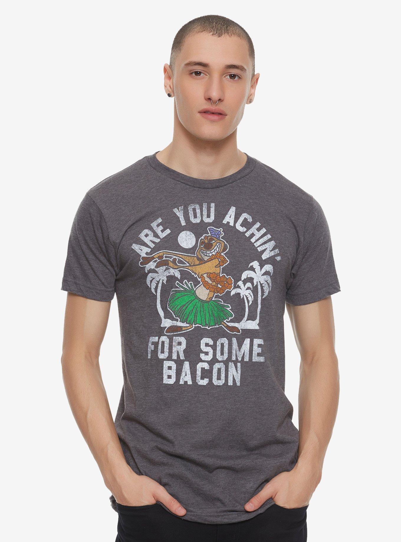Disney The Lion King Timon Achin' For Some Bacon T-Shirt Hot Topic Exclusive, GREY, alternate
